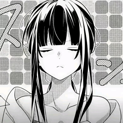黑白漫画/女生头像