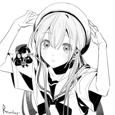 黑白漫画/女生头像