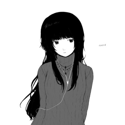 黑白漫画/女生头像