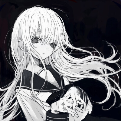 黑白漫画/女生头像