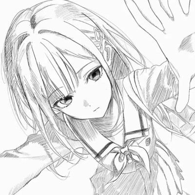 黑白漫画/女生头像