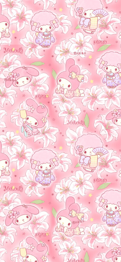 美乐蒂和piano小羊可爱手机壁纸
画师小红地瓜：土豆泥口