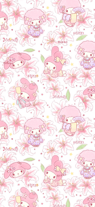 美乐蒂和piano小羊可爱手机壁纸
画师小红地瓜：土豆泥口