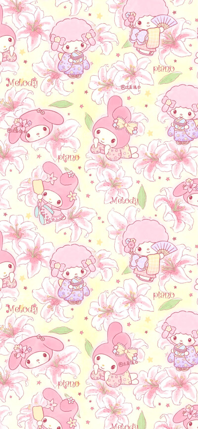 美乐蒂和piano小羊可爱手机壁纸
画师小红地瓜：土豆泥口