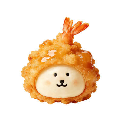 炸虾自嘲熊白底头像