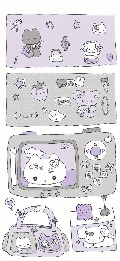 灰紫色可爱壁纸