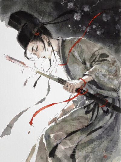 且看他墨痕间的落笔，笔笔都是从红尘外勘破的空明#国风计划#南城的风#创作人计划