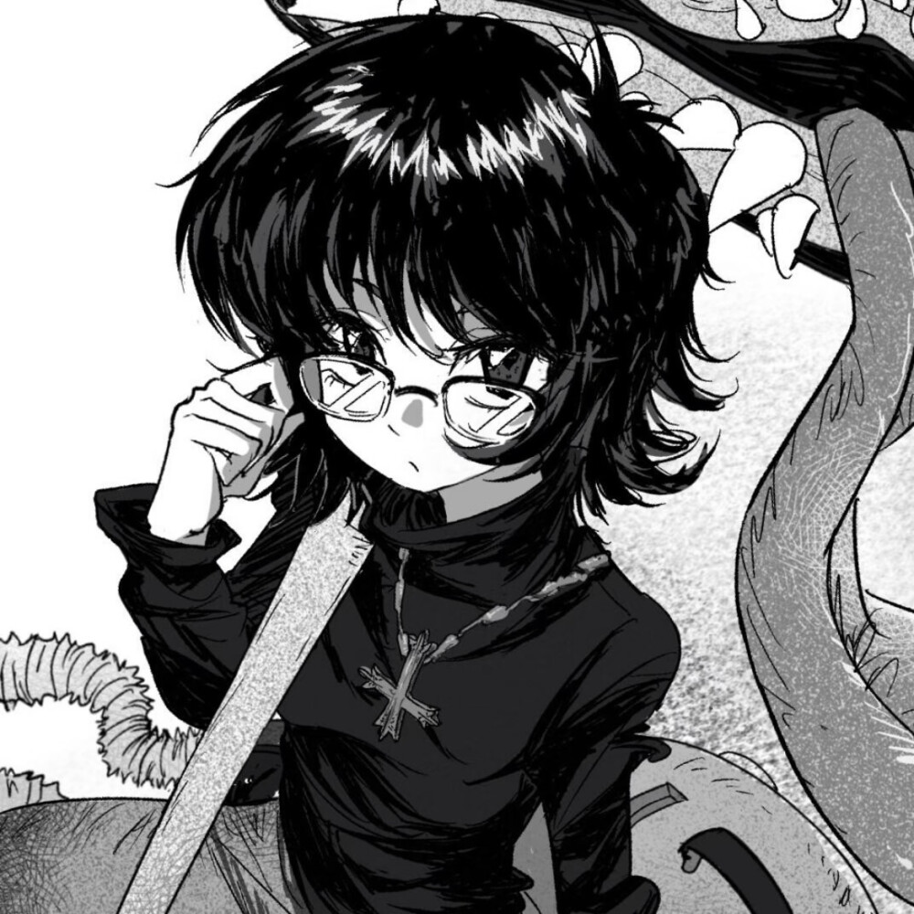 黑白漫画/女生头像