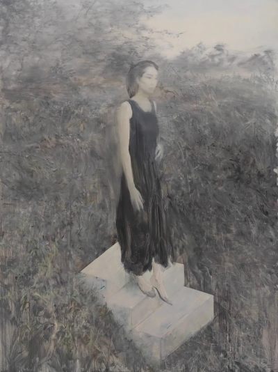 何多苓《玉阶空伫立》
布面油画200cm×150cm2022
