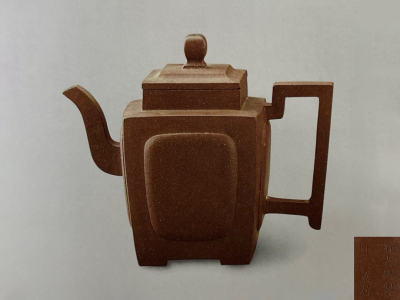 明代 时大彬开光方壶
香港茶具文物馆藏
