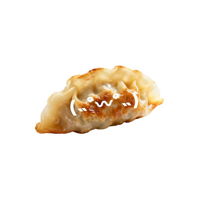 煎水饺白底头像（颜文字表情版）