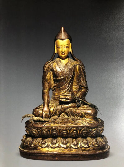 16世纪 红铜鎏金森巴钦波上师 扎什伦布寺藏（扎1706）