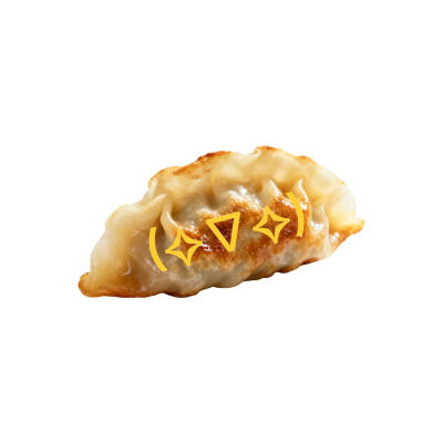 煎水饺白底头像（颜文字表情版）