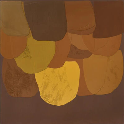 《即持续又不确定》，230 × 230 × 7.5cm，木板丙烯，关音夫，2024年