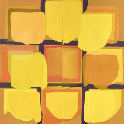 《现在进行时》，300 × 300 × 7.5cm，木板丙烯，关音夫，2024年
