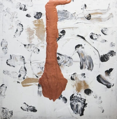 《默默的等待》，240 × 240 × 5cm，木板丙烯，关音夫，2008年