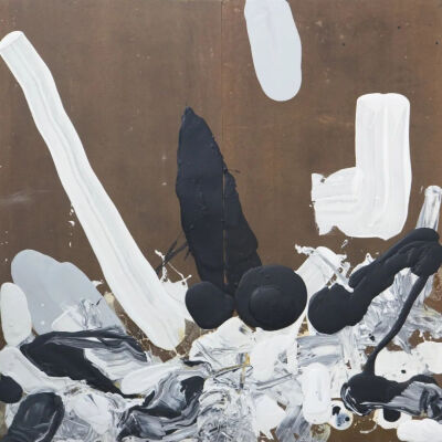 《马上天下大乱》，240 × 240 × 5cm，木板丙烯 ，关音夫，2008年