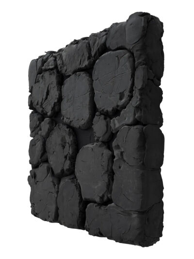 《巴洛克1》，110 × 110 × 16cm，木板·黏土，关音夫，2019年