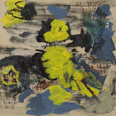 佩尔·柯克比，《无题》，2012年
综合材料于梅森奈特纤维板（122 × 122 cm）

