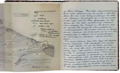 艺术家的野外考察笔记本（1963年于格陵兰岛北部的皮里地），约恩博物馆佩尔·柯克比档案馆藏