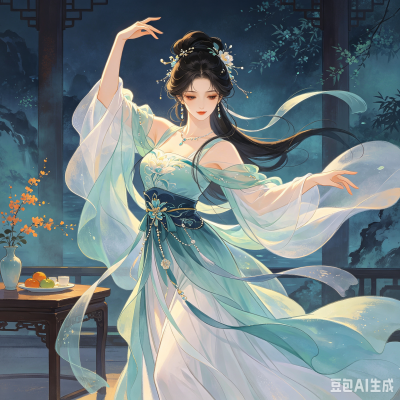 水剪双眸雾剪衣，当筵一曲媚春辉。潇湘夜瑟怨犹在，巫峡晓云愁未归。