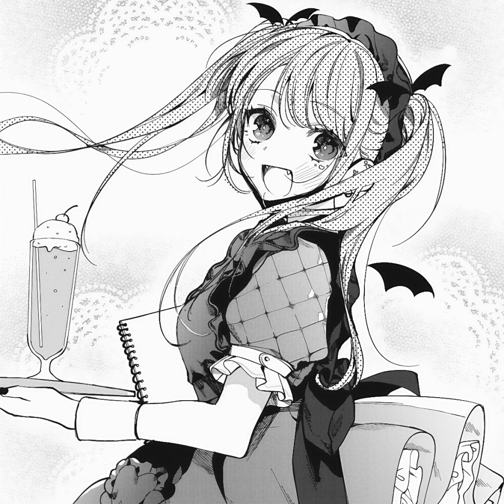 黑白漫画/女生头像