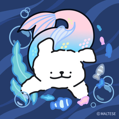 和小狗一起畅游海洋