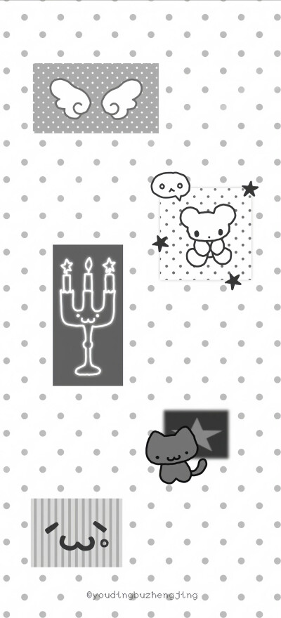 灰色系可爱壁纸
图源：有顶不正经
#插画壁纸#