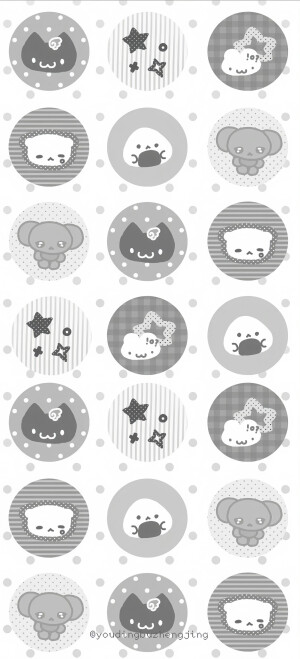 灰色系可爱壁纸
图源：有顶不正经
#插画壁纸#