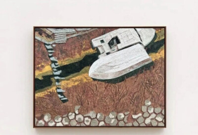 常娟《冬泊》 60cm X 80cm 布面岩彩·2023
