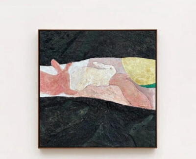 余先颖《情》 80cm X 80cm 布面岩彩·2023