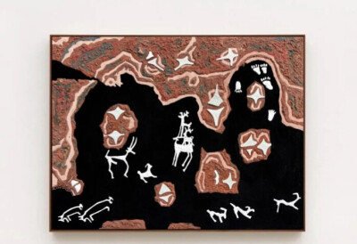 任美平《赓续文脉-生生不息NO.1》90x120cm 布面岩彩·2024