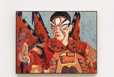 顾庆阳《华》60x80cm 布面岩彩·2024