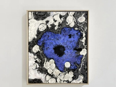 段汶利《观微•遥望新生》 80cm X 68cm 布面岩彩·2021