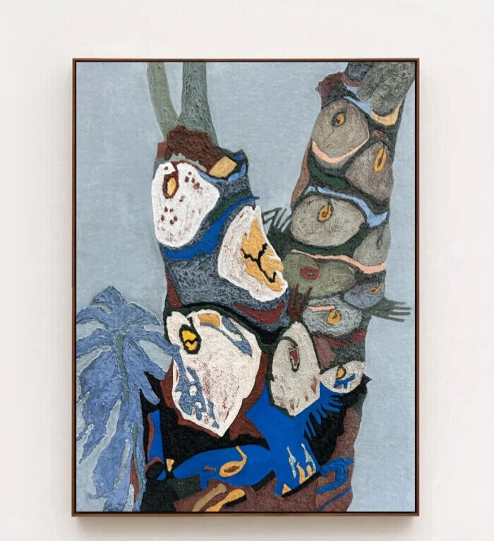 林双双《生·长NO.1》 120cm X 90cm 布面岩彩·2023