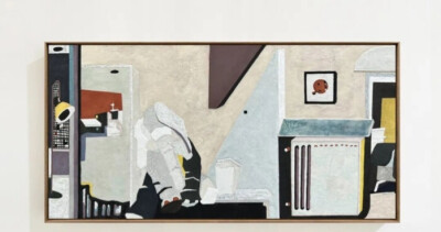 曾红《捉迷藏组画·NO1》60cm X 120cm 布面岩彩·2022