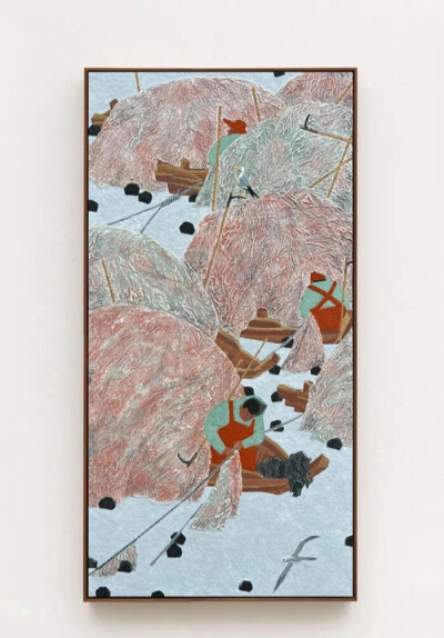宫晓明《那片海》60x120cm 布面岩彩·2024