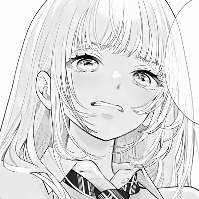 黑白漫画/女生头像