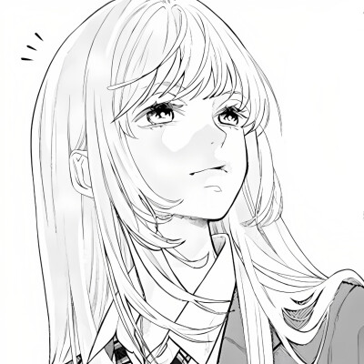 黑白漫画/女生头像