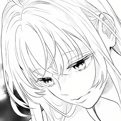 黑白漫画/女生头像