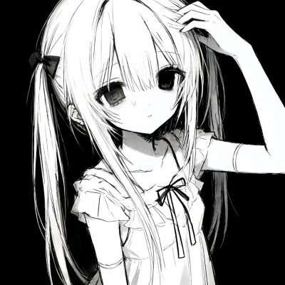 黑白漫画/女生头像