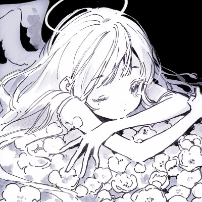 黑白漫画/女生头像