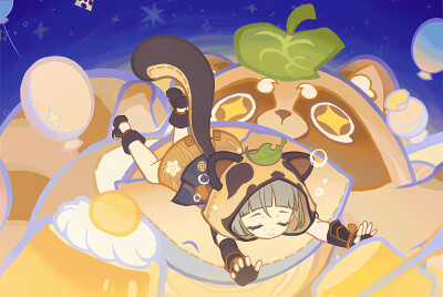 来源@妮露小姐的猫solay 原神
「幻友绮旅」活动插画和开屏壁纸截修