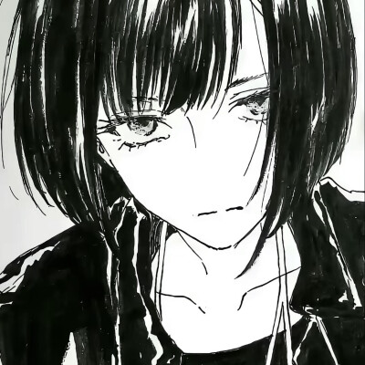 黑白漫画/女生头像