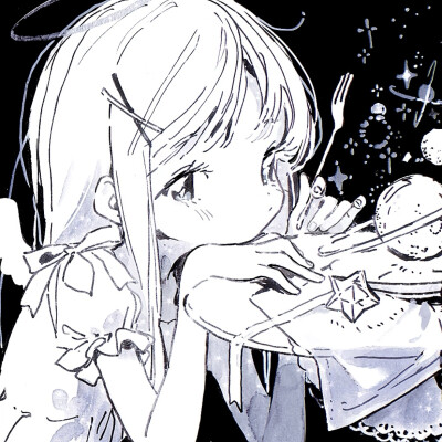 黑白漫画/女生头像
