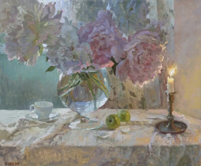 戴安娜·科罗布金娜（Diana Korobkina） 是一位出生于1980年的俄罗斯当代画家，以细腻、优雅且充满诗意的花卉静物画和风景油画闻名。