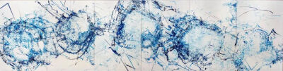 赵赵作品《星空》，布面油画，300 × 200 cm × 6，2021年