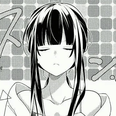 黑白漫画/女生头像