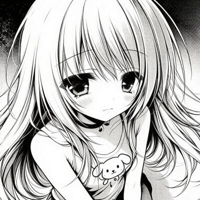 黑白漫画/女生头像