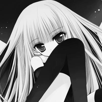 黑白漫画/女生头像